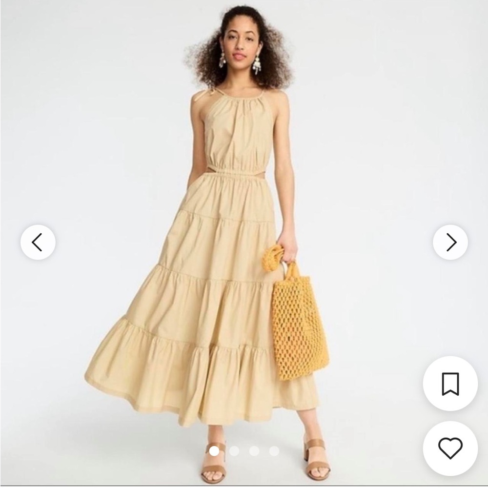 NWT J.Crew Harbour side-cutout maxi dress